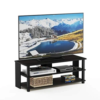 Imagen de Furinno Sully Soporte De TV 3 Niveles para hasta 50, Espresso / Black 17077Ex BK