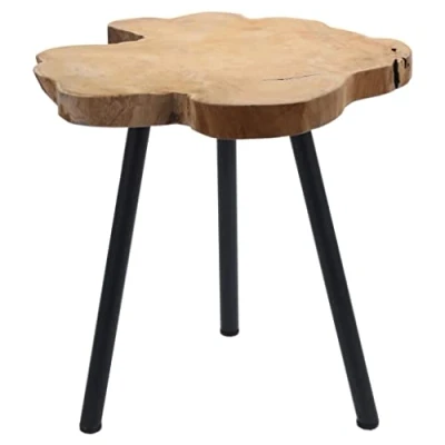 Imagen de madera de teca MESA Auxiliar J010 raiz dreibeintisch maciza