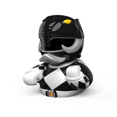 Imagen de TUBBZ First Edition Black Ranger Figura Coleccionable de Pato Goma Vinilo Producto Oficial Power Rangers TV, películas y Videojuegos para niños