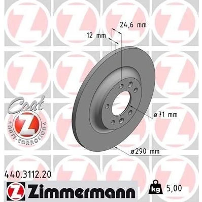 Imagen de Disco de freno ZIMMERMANN 440.3112.20