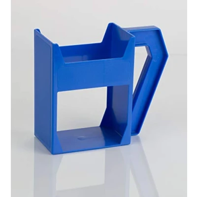 Imagen de Kimmel Getränkekartonhalter Tetrapakhalter Milchhalter Bebidas para cartón tetrapak, Soporte Leche Tragi A Llevar y Verter, Azul, rechteckig