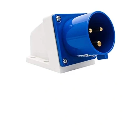 Imagen de Enchufe y enchufes industriales azules MASO 16A 220v IP44 de pared industrial 3 pines Conector a prueba agua 2P + Tierra Macho/Hembra (# 513)