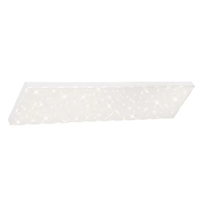 Imagen de Briloner Leuchten Panel LED, plafón regulable, con borde luminoso, decoración estrellas, control de temperatura color, 24 vatios, 2400 lúmenes, blanco, 1000x250x69 mm