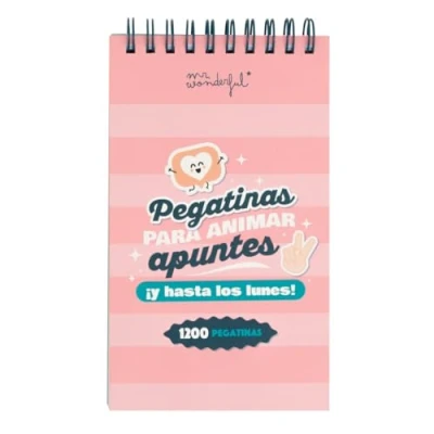 Imagen de Mr. Wonderful Bloc de Pegatinas para animar apuntes ¡y hasta los lunes! 1000 con Relieve y Holográficas 36 hojas