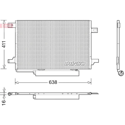 Imagen de DENSO DCN17004 Condensador con secador 638x411x16 R 134 a 638 MERCEDES BENZ: Clase A, B