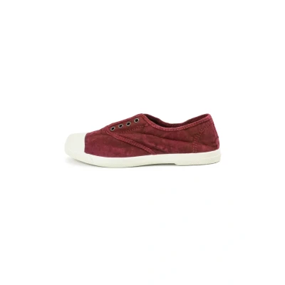 Imagen de Natural World Eco Zapatillas Mujer de algodón orgánico y Caucho Color Burdeos 102E