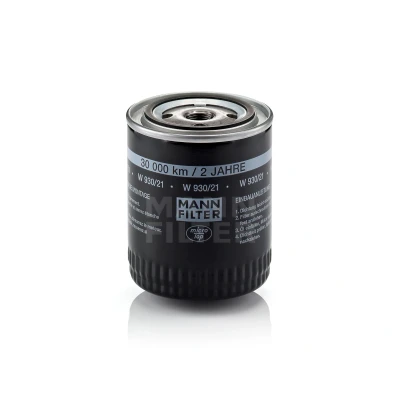 Imagen de MANN FILTER W 930/21 Filtro de aceite 3/4 16 UNF con válvula bloqueo retorno enroscable AUDI: A4 B5 Avant, A6 C5 Berlina, B6/B7 Cabrio