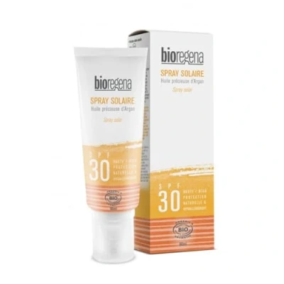 Imagen de Bioregena Crema solar, factor de protección 30, ideal para pieles claras y ligeramente bronceadas, spray 90 ml.