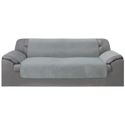 Imagen de GFD Cubre Sofa 4 Plazas 190 cm, Funda para Sofá Ajustable, Forros Sofás Antideslizante, Fundas Acolchado, Protector Duradero Perros Gatos Mascotas (4 plazas, Gris)