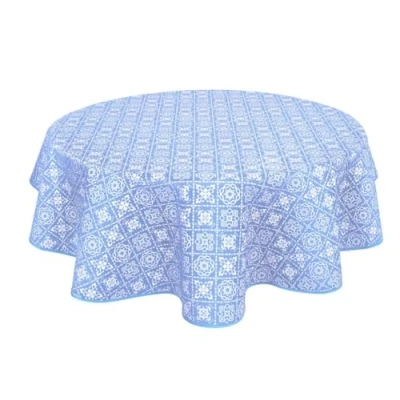 Imagen de Hule, Mantel Mesa Antimanchas, Comedor y Cocina PVC Antimanchas Impermeable, Redondo 140 cm