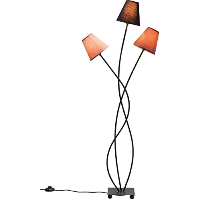 Imagen de Kare Design lámpara de pie Flexible Mocca, negro y marrón, pie, lámpara, estructura acero, pantallas algodón, sin bombilla, 130 x 50 18 cm (AxAxF)