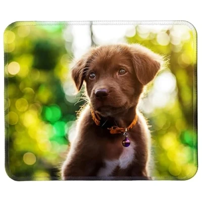 Imagen de Silent Monsters Alfombrilla ratón Ordenador tamaño (240 x 200 mm) Mouse Pad pequeña, diseño Cachorro de Perro, Adecuado para Oficina y Gaming