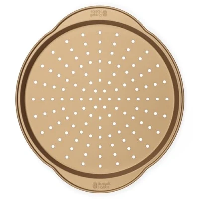 Imagen de Russell Hobbs RH02338GEU7 Bandeja Redonda Para Hornear De La Gama Opulencia, 37 cm, Antiadherente Pizza Y Pan Ajo, Fácil Limpiar, Sin PFOA, Hornos Hasta 220 C, Dorado