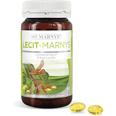 Imagen de Lecitina de Soja 60 cápsulas x 1200 mg LecitMarnys con Acidos Grasos Esenciales