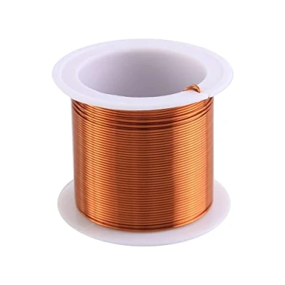 Imagen de DONGKER Alambre de cobre esmaltado, 0,7 mm x 10 m, bobina cable eléctrico para bricolaje, joyas y fabricación un modelo motor electromagnético