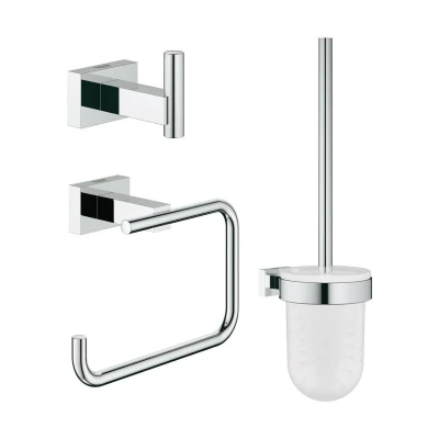 Imagen de Grohe Essentials Cube Conjunto de accesorios baño 3 en 1, color cromo (Ref.40757001)