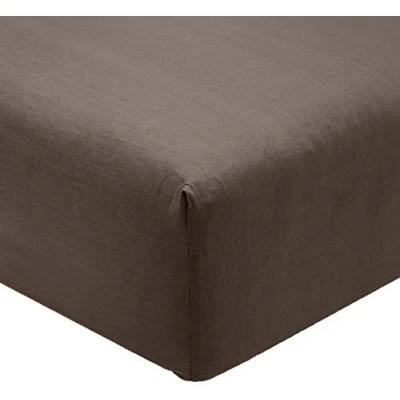 Imagen de Home Linge Passion Sábana Bajera de 57 Hilos, Algodón, Gris Oscuro, Individual, 90 x 190 cm