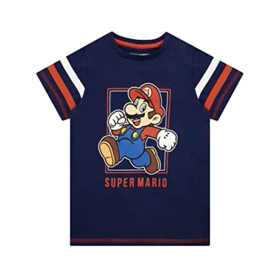 Imagen de Super Mario Camiseta para Niños Azul 4 5 años