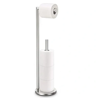 Imagen de Bathth Soporte para Papel higiénico, níquel Cepillado, de higiénico Independiente, Almacenamiento