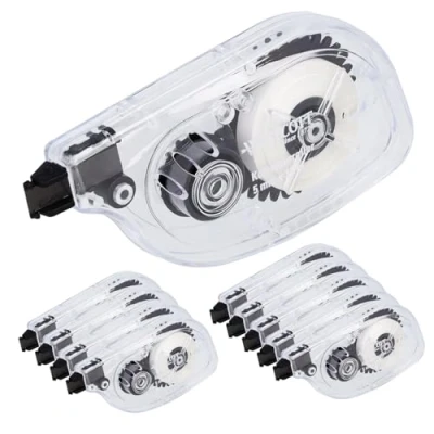 Imagen de Westcott E 743917 00 Rodillo corrector (10 unidades, con capa correctora blanca, 10 m x 5 mm, preciso, altamente opaco y se puede escribir de inmediato)