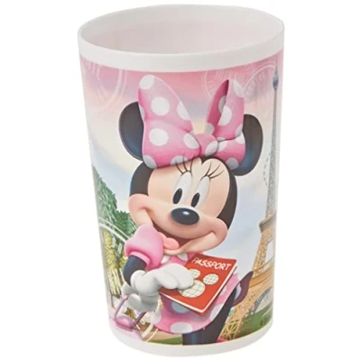 Imagen de FUN HOUSE 005509 Disney Minnie Vidrio para niños Polipropileno Rosa 10 x 0,025 6,5 cm