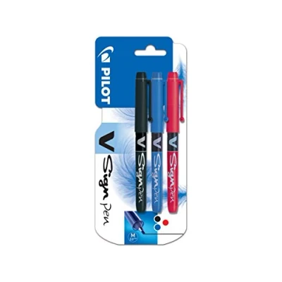 Imagen de Pilot V Sign Rotulador (3 unidades, punta media de fieltro), color azul, Rojo azul negro
