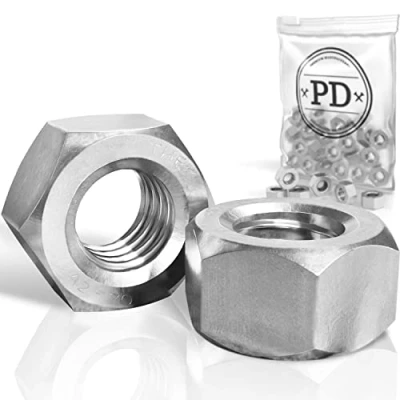 Imagen de PD® Tuercas M8 (DIN 934 / ISO 4032) hexagonales de acero inoxidable A2 V2A Tuerca hexagonal para tornillos, pernos roscados y varillas roscadas 50 piezas