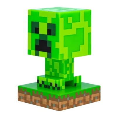 Imagen de Lámpara Creeper Minecraft Luz Nocturna Oficial, 12 cm, Funciona a Pilas, Decoración para Gamers