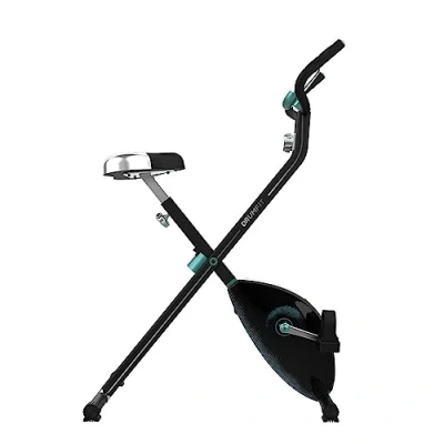 Imagen de Cecotec Bicicleta estática plegable DrumFit X Bike Neo, Sillín y manillar lateral, Sistema de plegado fácil compacto, Soporte para dispositivos, 8 niveles resistencia, 1,5 Kg volante inercia.