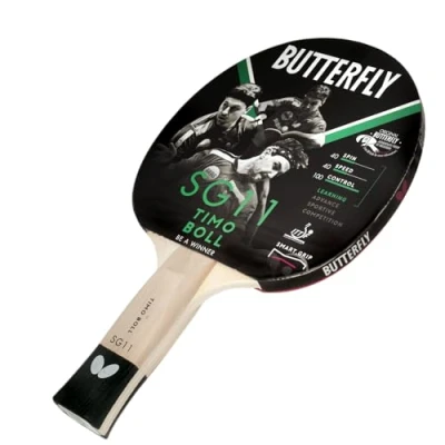 Imagen de Butterfly SG11 Bate de Tenis Mesa, Color Negro y Rojo, uno