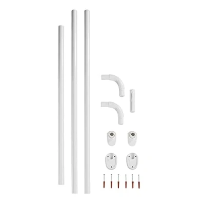 Imagen de WENKO Barra angular universal extra fuerte blanca Ø 2,5 cm, pueden ser combinadas de forma y longitud Blanco