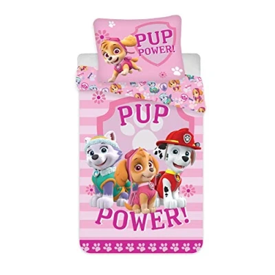 Imagen de Juego de funda nórdica Paw Patrol, 140 x 200 cm y 1 almohada 63 cm, color rosa