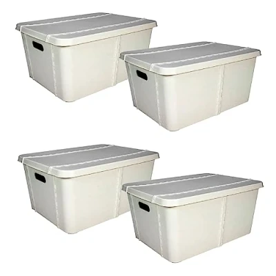 Imagen de 4x life story caja almacenaje con tapa small 15l light grey