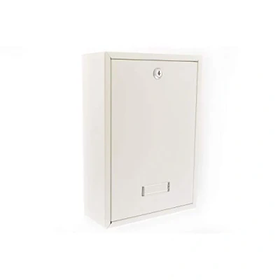 Imagen de G2 trading 19 Buzón para interiores (tamaño grande, acero), color blanco