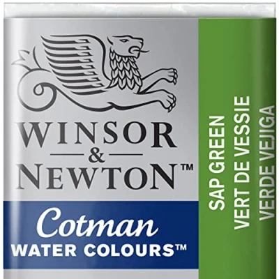 Imagen de Winsor &amp; Newton Cotman Acuarela En Pastilla, Verde Savia, 1,9x1,6x1,1 cm