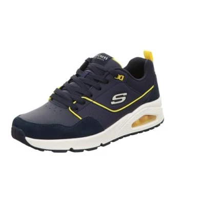 Imagen de Skechers Uno Retro One, Zapatillas Hombre, Navy Duraleather Suede Yello Mesh, 43 EU