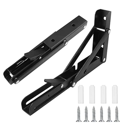 Imagen de Newaner Staffe Per Mensole Pesant,Mensola Pieghevole, Pieghevoli Inox, Supporto Tavolo Carico Massimo 40 KG, Garage, Cucina, Camera Da Letto Salvaspazio. (20cm,2 Pezzi)