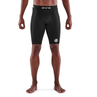 Imagen de Skins Series 1 Performance Compression 1/2 Tights Shorts Pantalones de compresin, Negro, L para Hombre