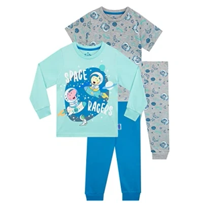 Imagen de Peppa Pig Pijama Juego de 2 para Niños George Azul y Gris 3 años