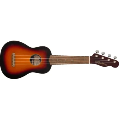 Imagen de Fender Venice Ukelele soprano, diapasón de nogal 2 colores Sunburst