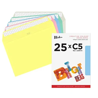 Imagen de Blake Creative Colour 45456 Sobres (162 x 229 mm, 120 g/m²), varios colores pastel