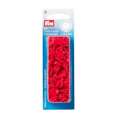 Imagen de Prym 393138 1 Apretar Botones, Rojo, 12,4 mm, 30