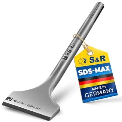 Imagen de S&amp;R Cincel SDS MAX baldosas 300 x 80 mm Calidad Industrial. ángulado MADE in GERMANY