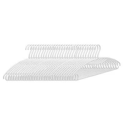 Imagen de COM FORT HOUSE Perchas de Plástico Giratorio Color Blanco Diseño Elegante con Superficie Antideslizante Gancho 360º Pack 25 Unidades