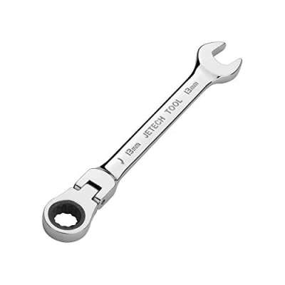 Imagen de Jetech llave de engranaje cabeza flexible 13 mm, trinquete grado industrial fabricada con acero aleación Cr V forjado tratado térmicamente, combinada