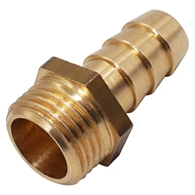 Imagen de SKIR&#039;CO (1 Unidad) Rosca Macho de latón 1/2 Pulgadas x 15 mm, Adaptador púas Manguera, Conector Cola BSP