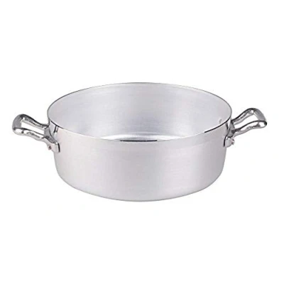 Imagen de Ollas Baja cazuela Agnelli, Aluminio BLTF, con 2 Asas en Acero Inoxidable, Plata, 26 cm