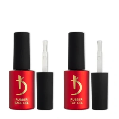 Imagen de Kodi Professional Capa Base y Top Coat Semipermanente para Uñas 2 * 7ml Esmaltes Semipermanentes UV LED Manicura Pedicura Kit