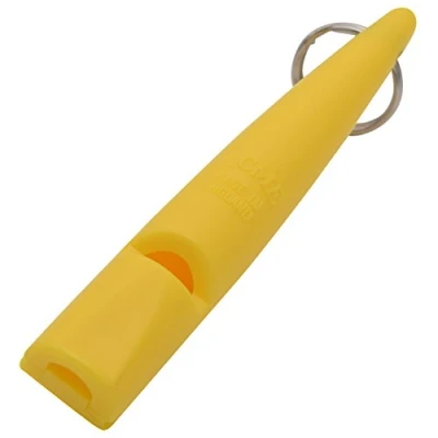 Imagen de ACME Silbato para perros n.º 211,5 con instrucciones (idioma español no garantizado), original de Inglaterra: alto y gran alcance (amarillo)