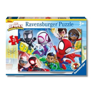 Imagen de Ravensburger puzzle Spidey y sus amigos increíbles, Marvel, infantil, 35 piezas, con amigos, para niños +3 años, Tamaño 26,5x18cm